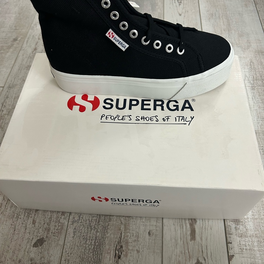 Superga Men's Black Canvas Sneakers